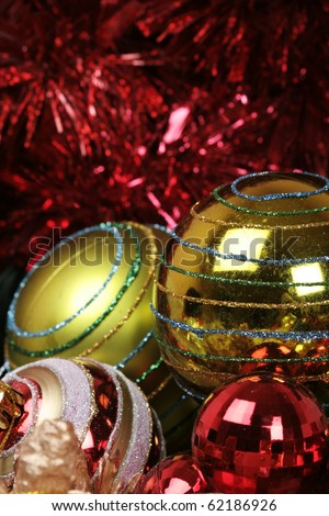 Close-up picture of christmas decorations.