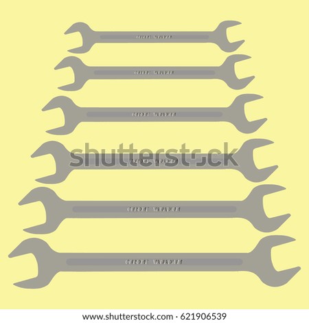 vector illustration on the theme wrench