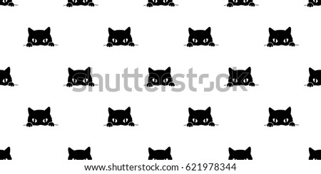 Black cat Seamless Pattern background wallpaper