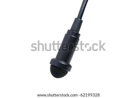 Tie Clip Studio Microphone Macro Isolated on white