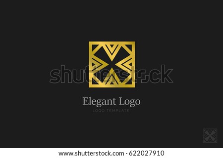 Minimalistic Elegant Logo. Luxury emblem template