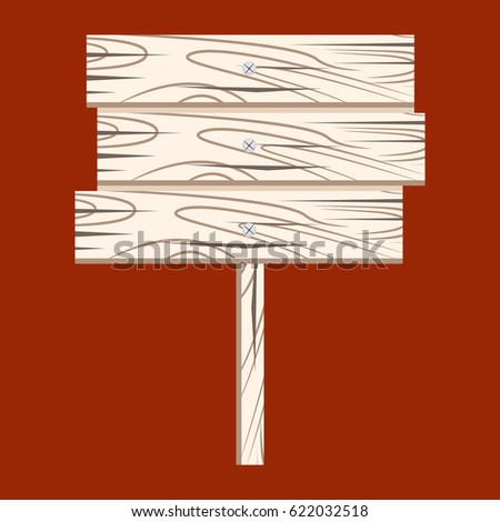 Wood Sign icon cartoon isolated on white background