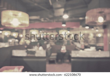 blur restaurant interior - blurred background 