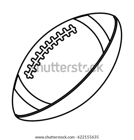 ball american football sport equipment outline