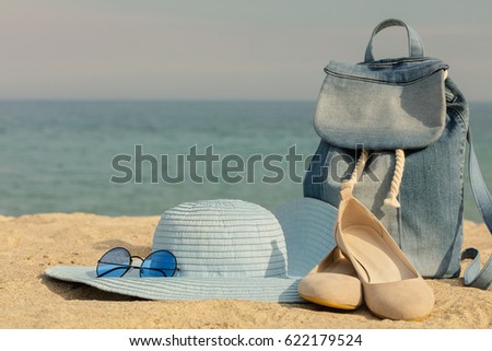 Blurry photo - sea concept. Relax on the beach. Selective focus