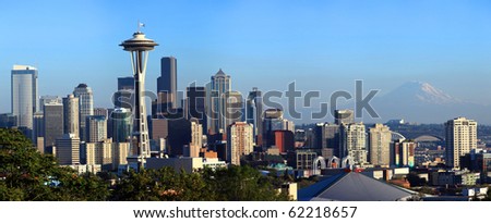 Seattle skyline panorama.