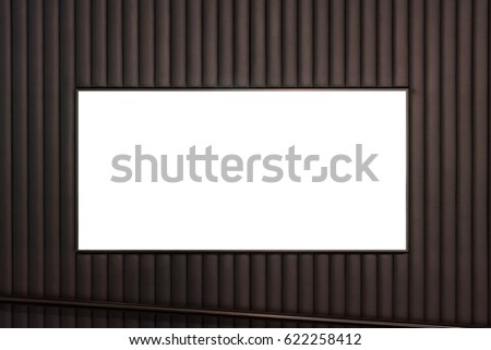 Blank Advertisement Hotel Entrance White Isolated Clipping Path