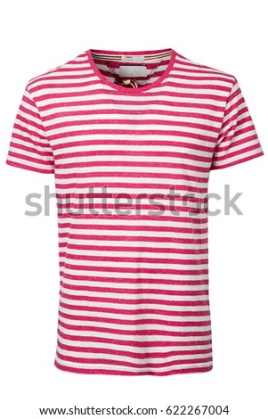Red stripped t-shirt Royalty-Free Stock Photo #622267004