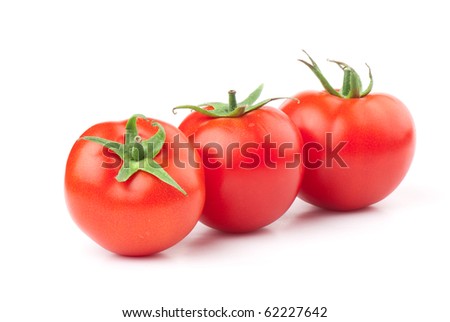 tomato  on the white isolated background.  studio photo