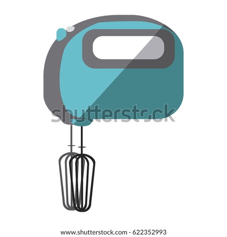 blue color silhouette of kitchen mixer vector illustration
