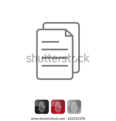 line note paper icons. vector illustration