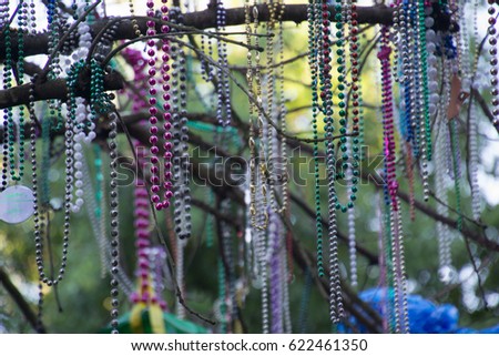 Party Beads after Mardi Gras