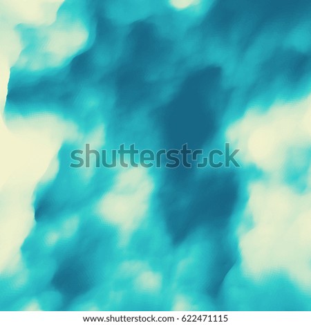 Blue Sky With Clouds. Modern pattern. Nature background. Modern pattern. Abstract Background. Vector Illustration. 