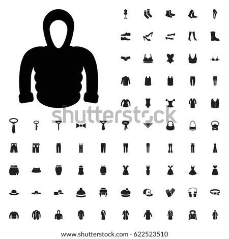 Hoodie icon illustration isolated vector sign symbol. clothes icons vector set. on white background