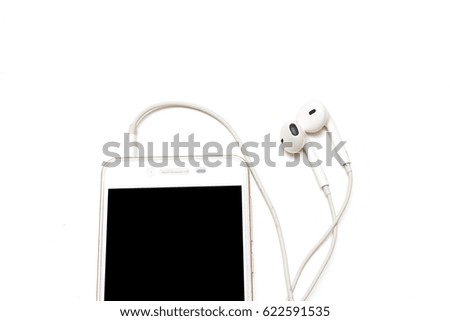 mobile phone and earphones