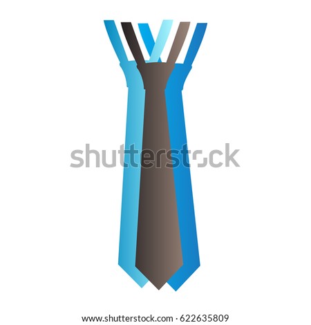 Isolated necktie on a white background, Vector illustration