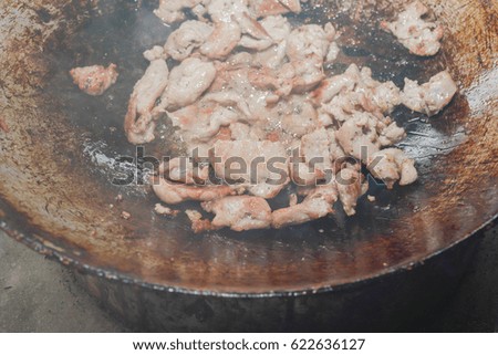 Backdrop style Aspie picture of fried pork fried.