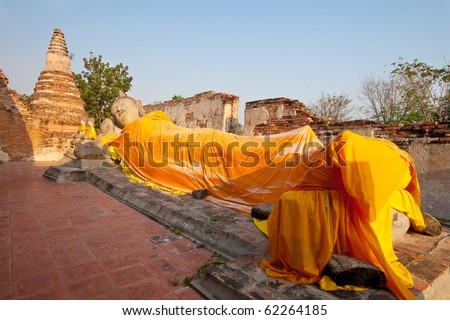 Reclining Buddha, Historical Park Ayutthaya, Thailand