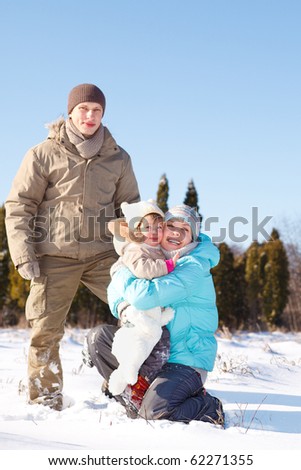 A happy winter family