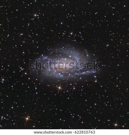 This is a picture of spiral galaxy NGC925. It is located about 30 million light years away in the constellation Triangulum.