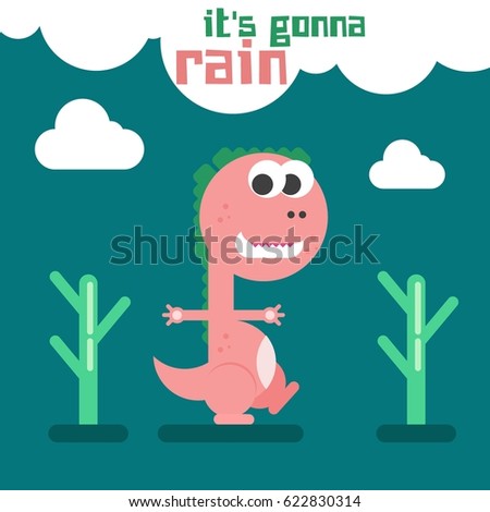 Cute Dinosaur Design Vector Illustration