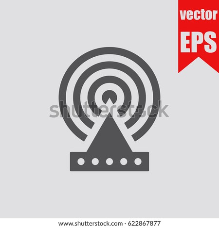 Wifi router icon sign symbol isolated in flat style.Vector illustration.
