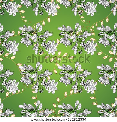 Floral ornament brocade textile pattern