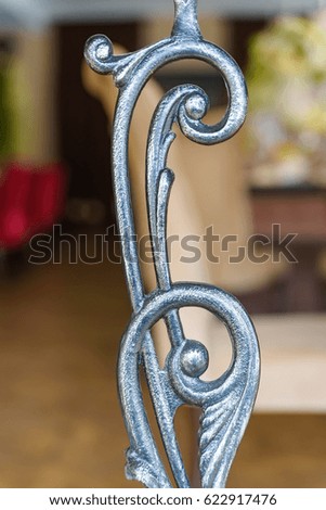 Close up metal carved decoration