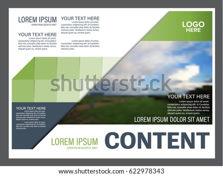 Presentation layout design template. Annual report cover page. greenery modern background. illustration vector artwork