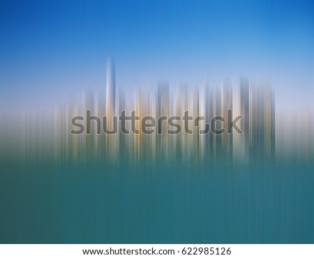 Abstract background from blurred Manhattan skyline.
