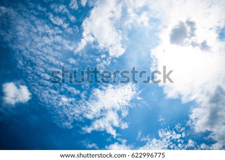 Blue sky panorama and beautiful clouds shape. Image for background and wallpaper.