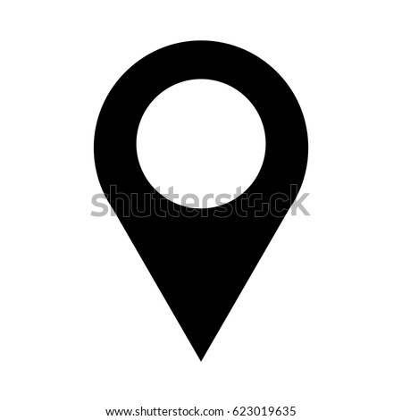 Location vector icon. Place symbol. GPS pictogram, flat vector sign isolated on white background. Simple vector illustration for graphic and web design. Royalty-Free Stock Photo #623019635