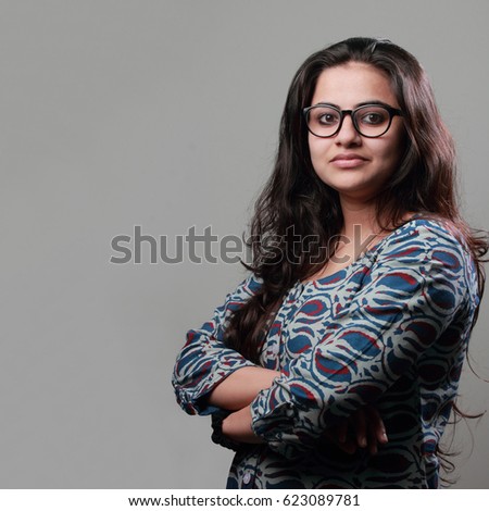 Portrait of happy young woman Royalty-Free Stock Photo #623089781