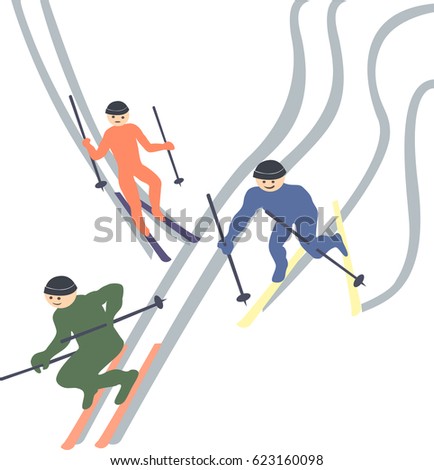 skiers flee the snow sport