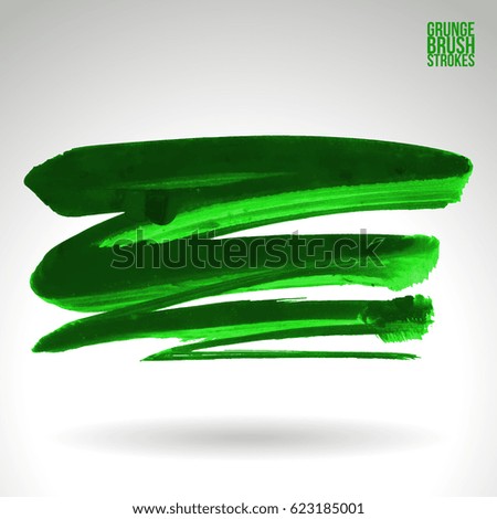 Brush stroke and texture. Vector design. Underline and border.