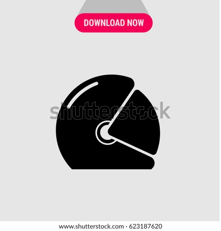 Helmet Vector Icon, The symbol of casque. Simple, modern flat vector illustration for mobile app, website or desktop app   