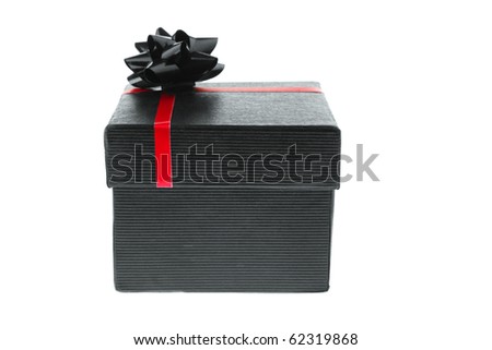 image of black box with red type