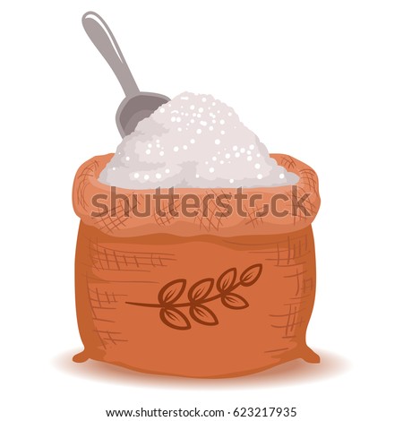 Vector Illustration of Flour inside the Sack