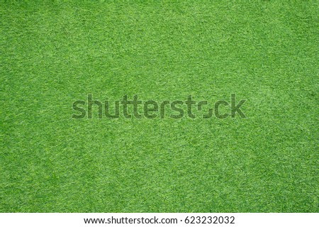 Soft focused picture of walkways cover by green artificial 