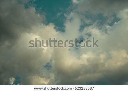 cloud with sky for background,soft focus,postcard pastel color