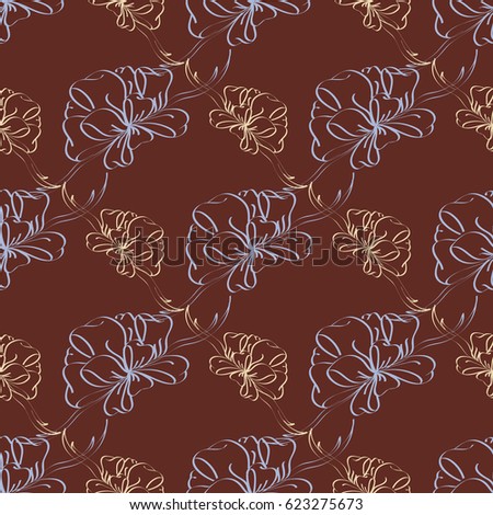 Seamless pattern with hand drawn bow-tie. Detailed sketch of holiday symbol. Useful for background, fabric or paper.
