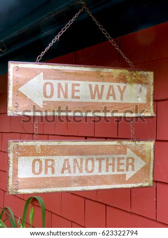 Funny One Way sign                      