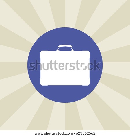 briefcase icon. sign design. background