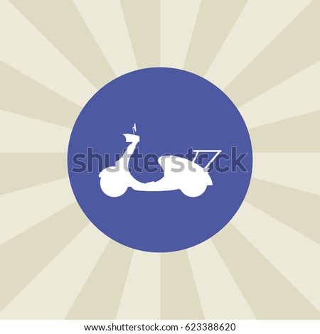 moped icon. sign design. background