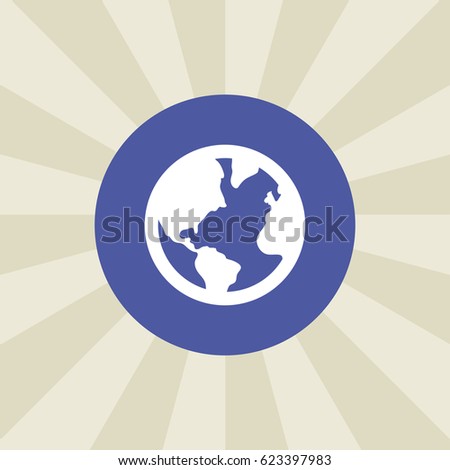 earth icon. sign design. gradient background