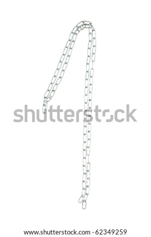 Figure 1 from a metal chain isolated on the white