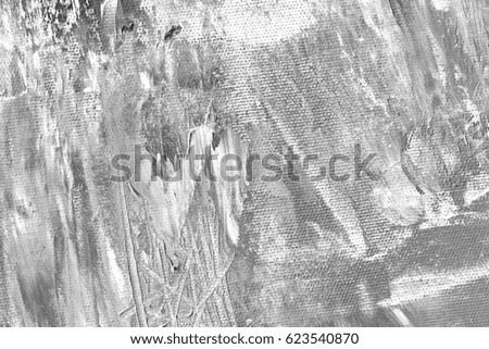Creative abstract hand painted background, wallpaper, texture. Abstract composition for design elements. Close-up fragment of acrylic painting on canvas with brush strokes. Abstract art background
