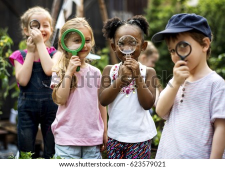 Group of Children are in a Field Trips Royalty-Free Stock Photo #623579021