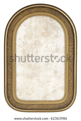 Retro Gold Frame with Rounded Corners, This old frame is 1930's and was popular for wedding and portrait photography of the time.