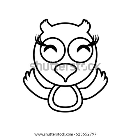 owl animal toy outline